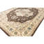 Tapis brun et beige de haute qualité noué à la main