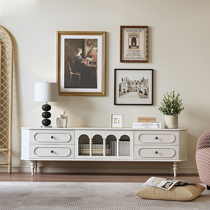 Meuble télé style français French Cream, 78.74"