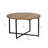 Abrams 31 Inch Round Wood Top Metal Base Coffee Table