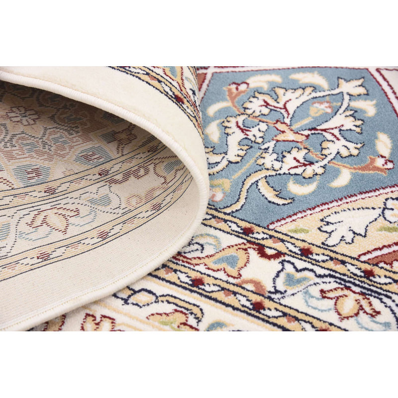 Tapis bleu Jackson Jackson, Tapis de couloir 2 pi 11 po x 13 pi 1 po, Ivory