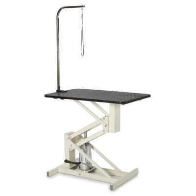 39'' H x 24'' W x 20.5'' D Rubber Adjustable and Foldable Dog Hydraulic Grooming Table