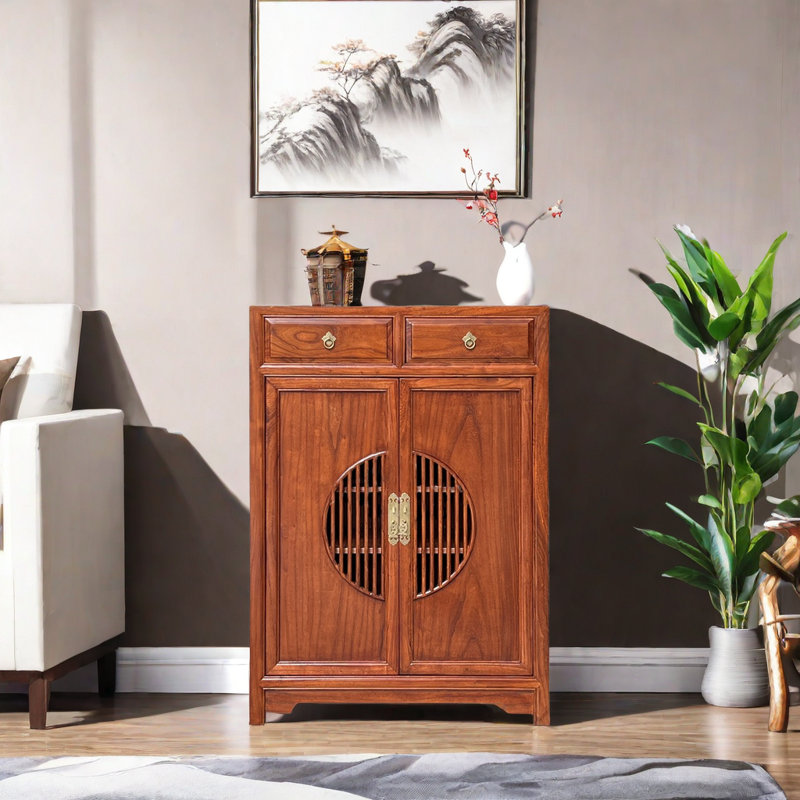 Nouvelle armoire à chaussures de style zen chinois pour 20 paires de chaussures
