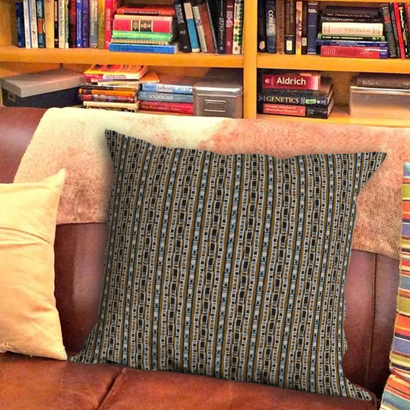 Geometric Outdoor Reversible Throw Pillow, 24" x 24"