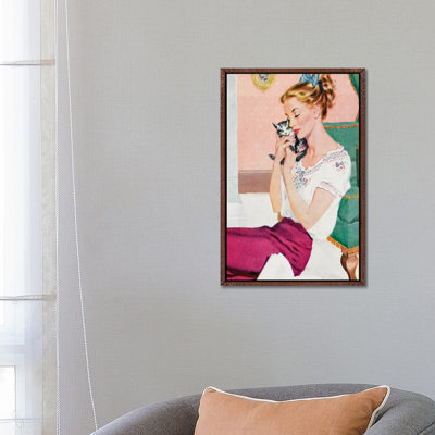 1951 Woman's Journal Magazine Plate 1 Piece Wall Art on Canvas