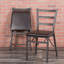 Chaise en métal brun Aaydn