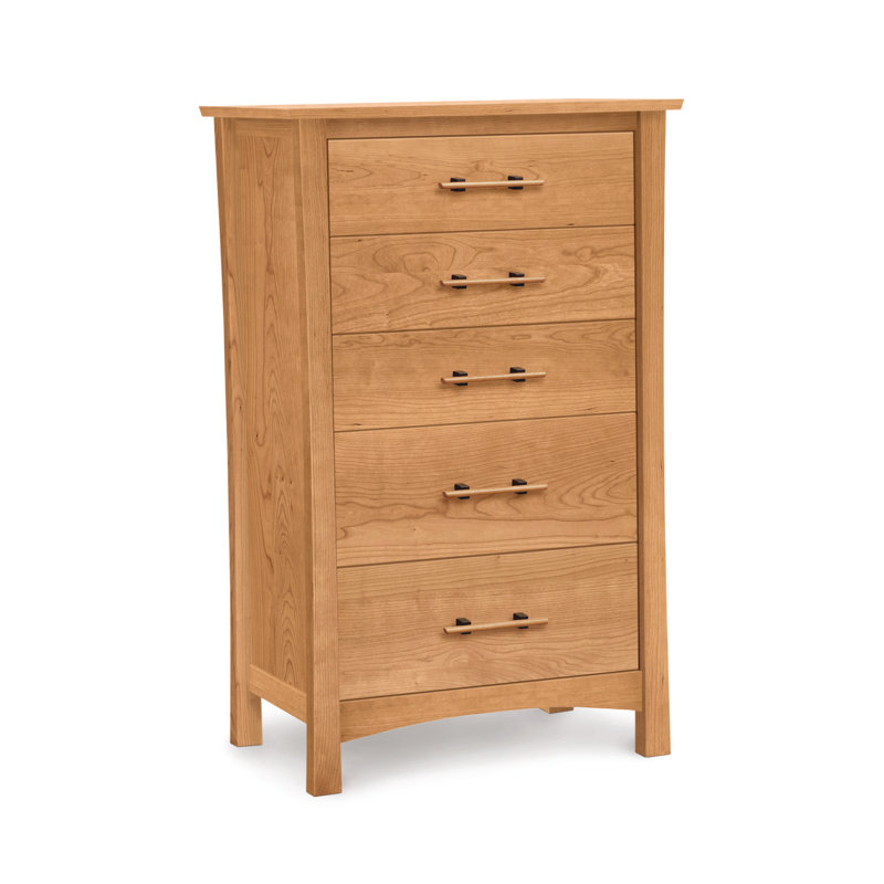 Monterey 5 - Drawer Solid Wood Dresser, Natural Cherry