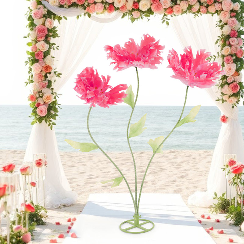 78,4 po de fleurs artificielles géantes pour une décoration de fête de mariage, Rose