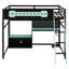Lit mezzanine en bois avec bureau-1974885947