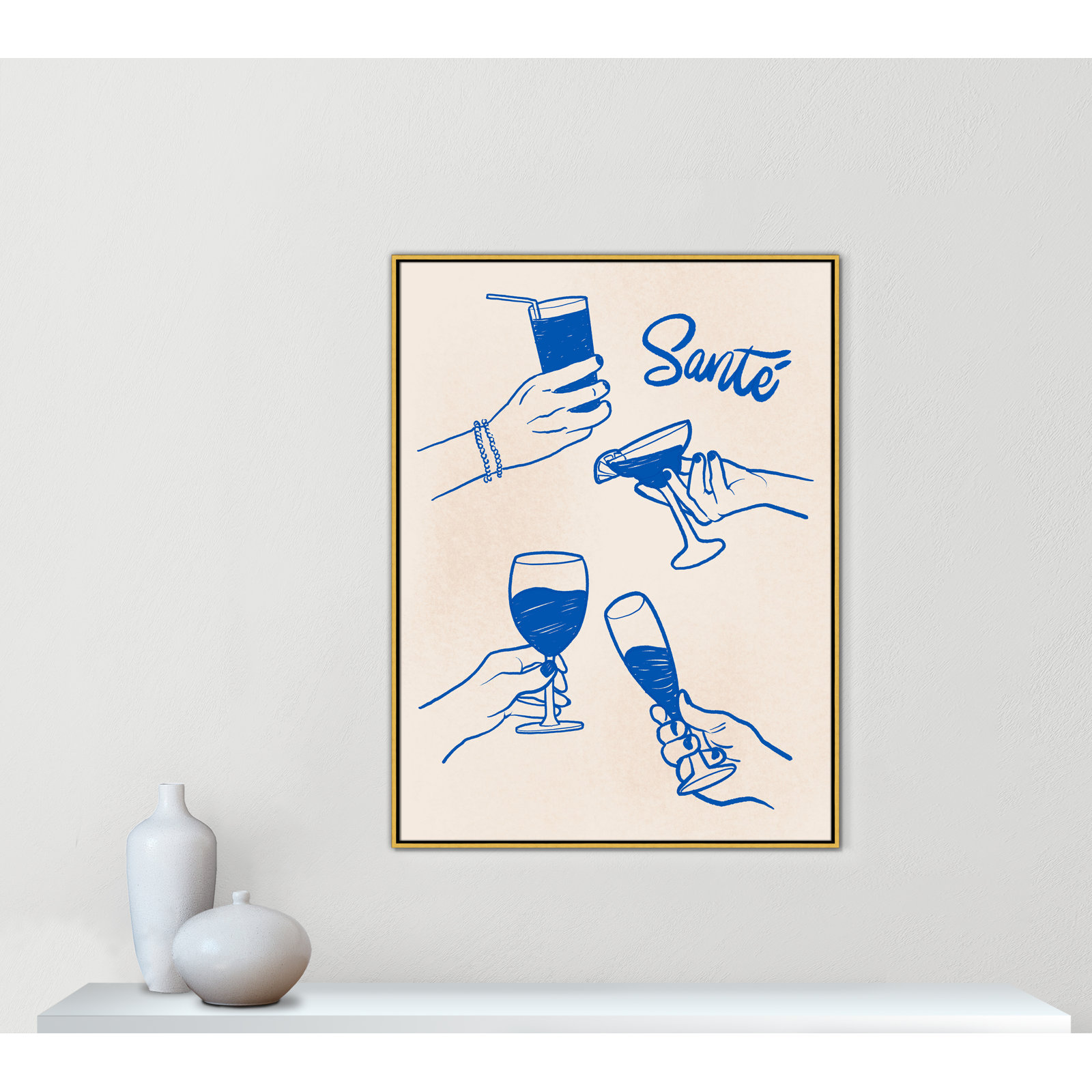 Sante Print by Kimberly Allen, 37.5'' W x 49.5'' H, Gold Floater