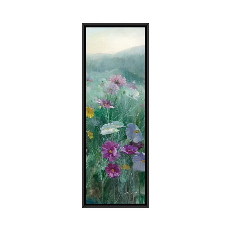 «Cosmos at Dawn Panel II», impression sur toile, H 60 po x l 20 po x P 1,5 po, Toile avec cadre noir