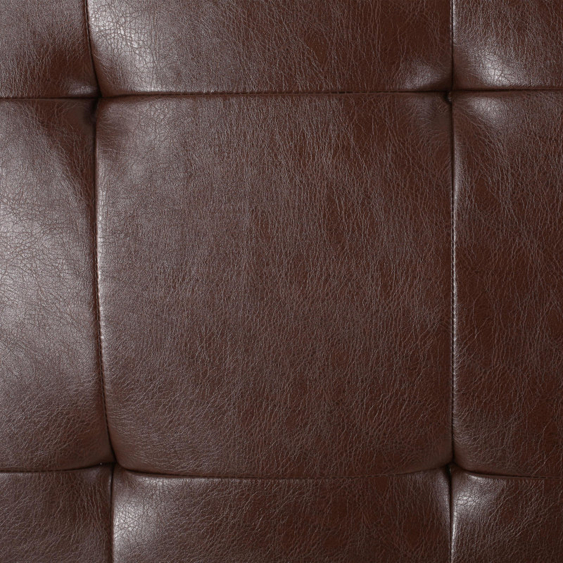 Chaise longue en similicuir Sushpal, Similicuir brun clair