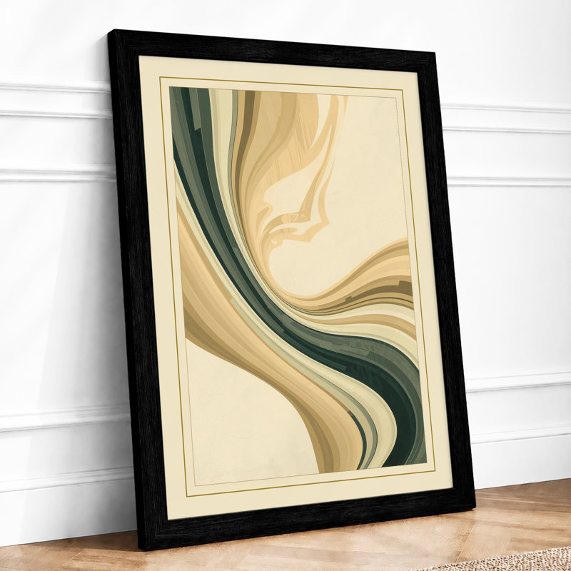 Flowing Abstractions Minimalist - Print, Black, A3 - 42.0 x 29.7 cm