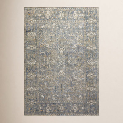 Chris Loves Julia x Loloi Rosemarie Oriental Sand/Lagoon/Off White Area Rug