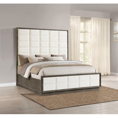 Carlwirt 80-inch Eastern King Panel Bed Taupe Oak
