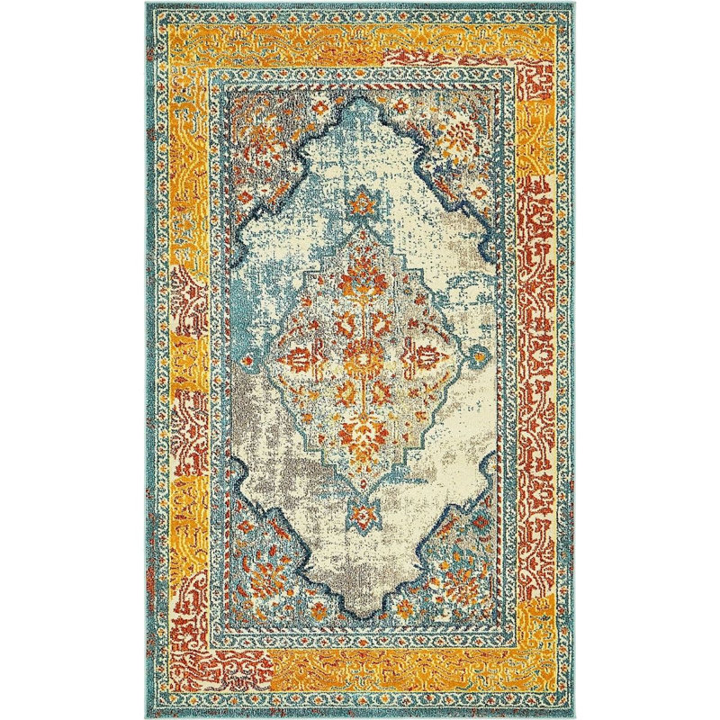 Abstract Indoor Rug, Rectangle 5' x 8'
