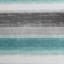 Rideau de douche à rayures à rayures turquoise / gris 72 po x 72 po