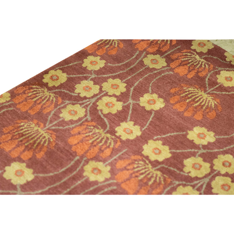 Handmade Silk and Wool Area Rug