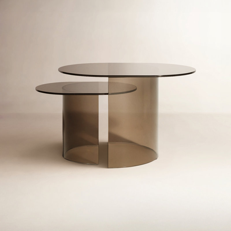 Half Past Glass End Table, 18" H x 29" W x 21" D