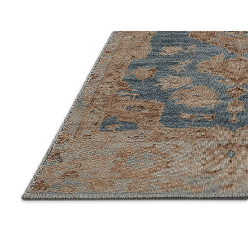 Tapis gris lavable à la machine, Rectangle 4 pi x 6 pi