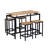 5-Piece Compact Bar Table Set With Table And Stools-1161881243
