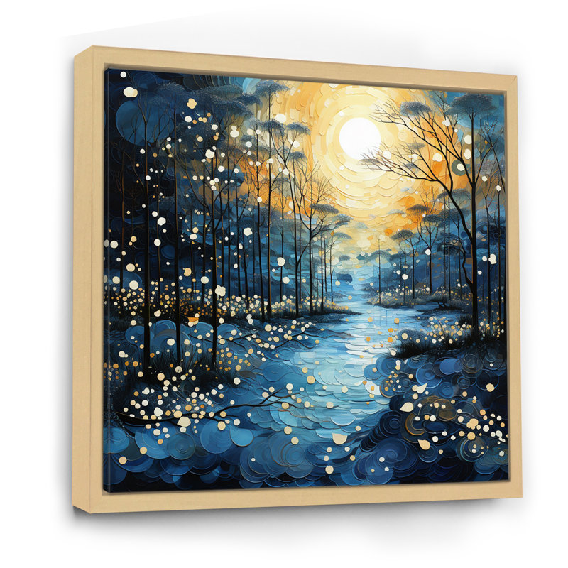 Blue River Reflections of Serenity IV - reproduction, H 24 po x l 24 po x P 1 po, Cadre naturel flottant