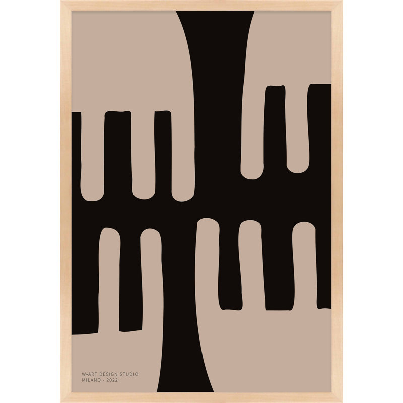 Modern Primitive 2 Print by Romina Gadler, 38" H x 26.5" W x 1.25" D, Maple Framed Paper