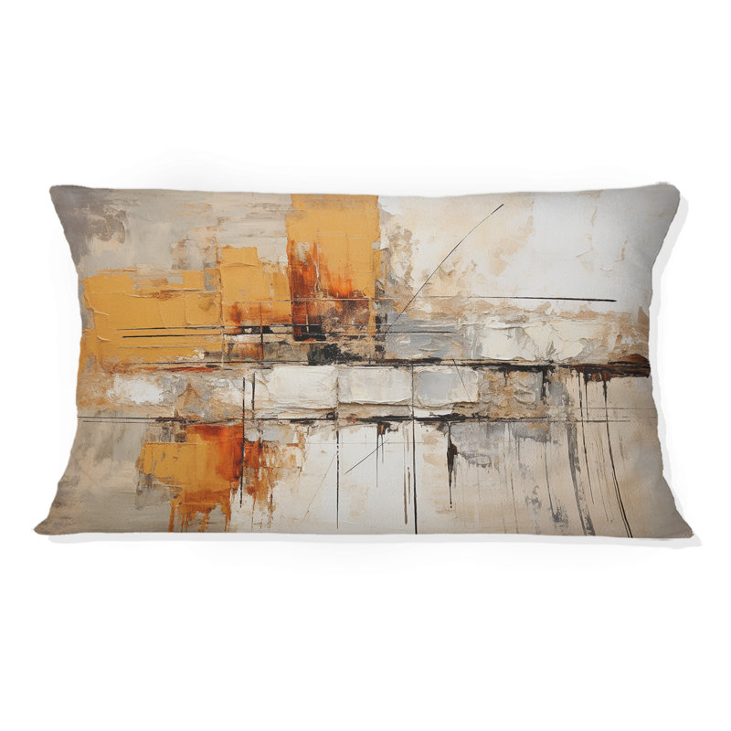 Coussin Orange Impressions II - Abstract Collages