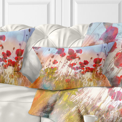 Coussin lombaire floral de jolies fleurs dans un coussin solaire