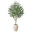 Grand olivier artificiel en pot de grès rustique (8 '- 9')-759778769
