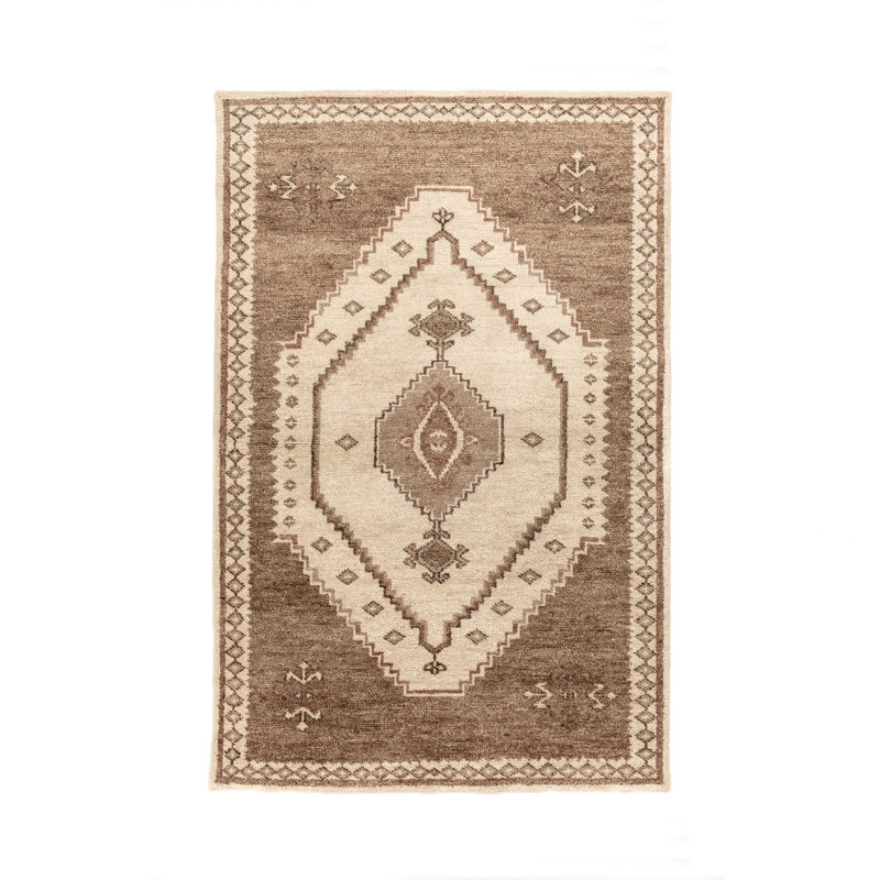 Luxor Handknotted Wool Blend Accent Rug, Rectangle 5' x 8'