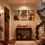 «Christmas Family Gathering Christmas Dinner Scene», ensemble de 3 impressions d'art sur toile-1072275481