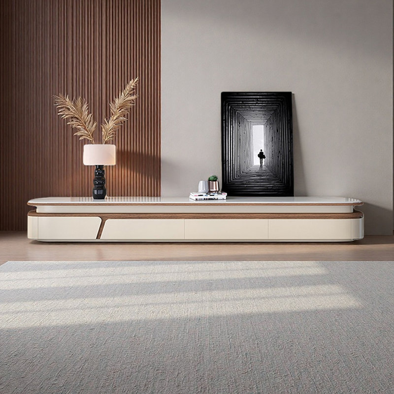 Meuble télé moderne et minimaliste haut de gamme, H 16,14 po x L 78,74 po x l 15,74 po