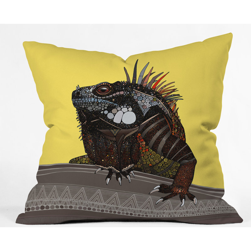 Coussin intérieur / extérieur Sharon Turner Iguana, 16 po x 1 po