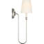 Vendome 21" Deep Arm Sconce with Linen Shade-1167288990