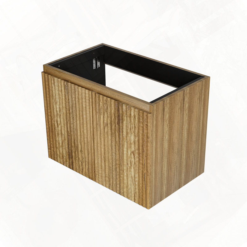 Armoire de salle de bain suspendue pliable avec charnières hydrauliques rembourrées, Jaune foncé