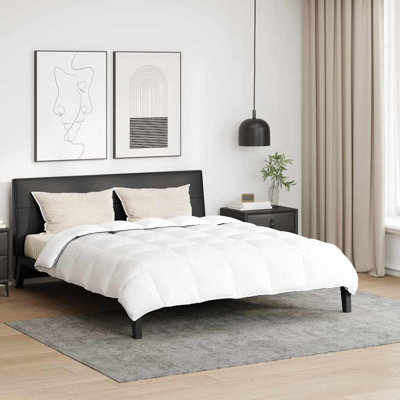 Winter Duvet Set 3 Pcs White 78.7 x 94.5 In Microfiber, Cotton