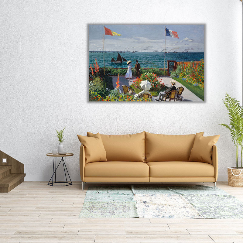 «Garden at Sainte-Adresse», reproduction d'art sur toile, H 40 po x l 60 po