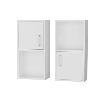 2 Bathroom Medicine Cabinets With Open Shelf