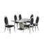 Hardnett Dellbrook White Marble Dining Set-1078086286-1078086287-1078086272