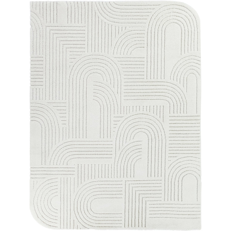 Callum Cream Modern Arches Area Rug, 7'10" x 10'