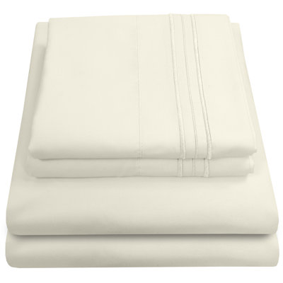 Luxurious Classic Soft Solid Microfiber Sheet Set, Various Colors and Sizes