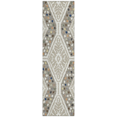 Machine Washable Indoor/Outdoor Chantille ACN2457 Tribal Rug