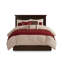 Ensemble d'édredon en faux suède 7 pièces 7 pièces Red Cal King-131590737-131590742