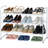 32'' Wide 3-Tier Wire Grid Shoe Rack Shelf for Closet Stackable and Adjustable-2050845072