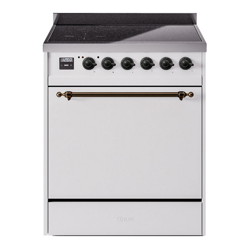 ILVE Nostalgie II Series 30 inch Induction Range with 4 Induction Elements (Solid Door), RAL/Chrome