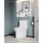 Toilette monobloc allongée au sol 1,1 / 1,6 GPF, certifiée CUPC, certifié Watersense, céramique, couleur blanche, siège à fermeture en douceur