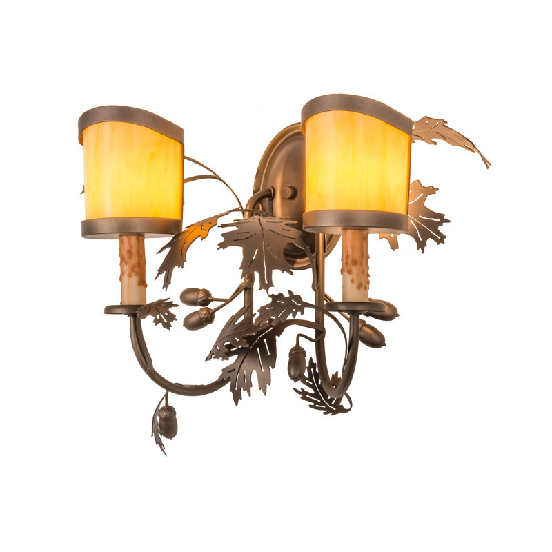 Rustic Lodge Candle Wall Light