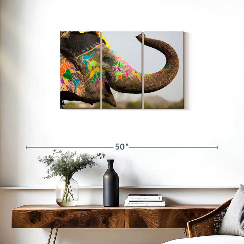Brampt Jaipur Festival Elephant, H 20 po x l 33 po