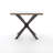 Rectangular with Iron Base Dining Table