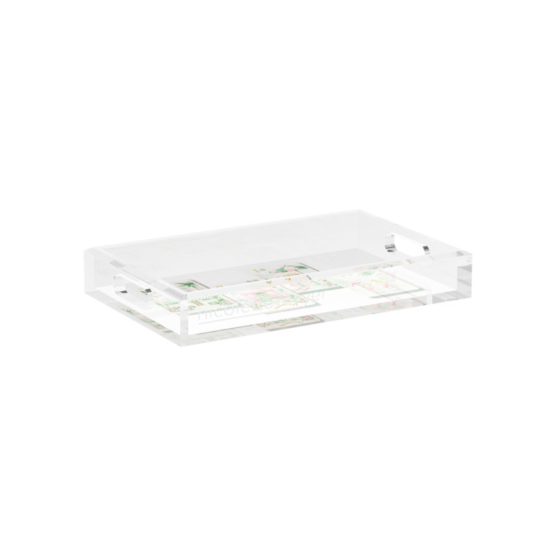 Rectangle Abstract Decorative Tray, 2" H x 12.5" W x 7.75" D